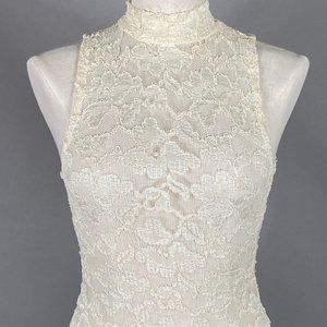 Vintage IFS Lace shear High Neck Camisole